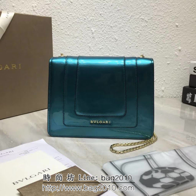 BVLGARI寶格麗 漆皮系列 小號 時尚 鏈條單肩斜挎包 34559 FYD1374